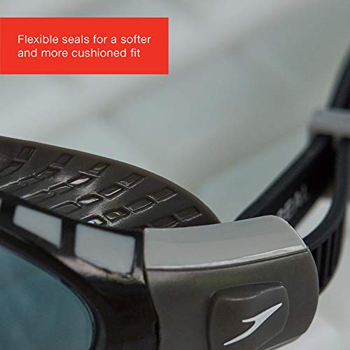 Speedo Futura Biofuse Flexiseal Gafas de Natación, para mujeres, Negro/Gris, Talla Única
