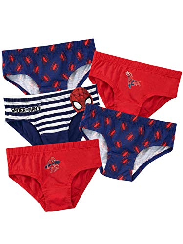 Spiderman Ropa Interior [Paquete de 5] para niños [Multicolor -8-9 Años ]
