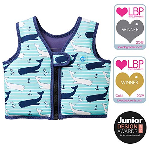 Splash About, Go Splash, Chaleco de natación para niños, Azul (Vintage Moby), 1 - 2 años