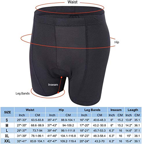 Sportneer Pantalones Cortos de Ciclismo para Mujer con Acolchado 3D para Ciclismo y niña, Ropa Interior,M