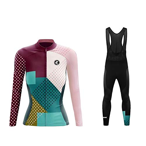 Sports Wear Uglyfrog Invierno Mujer Ropa Ciclismo Maillot Mangas Largas Camiseta de Ciclistas + Bib Pantalones de Bicicletas Bodies Triatlón Ropa