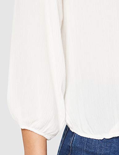 Springfield 3.T.Blusa Cruzada Bordado-C/96 Blusa, Beige (Ivory 96), 40 (Tamaño del Fabricante: 40) para Mujer