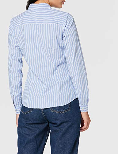 Springfield Camisa Popelin-c/15 Blusa, Azul (Medium_Blue 15), 40 (Tamaño del Fabricante: 40) para Mujer