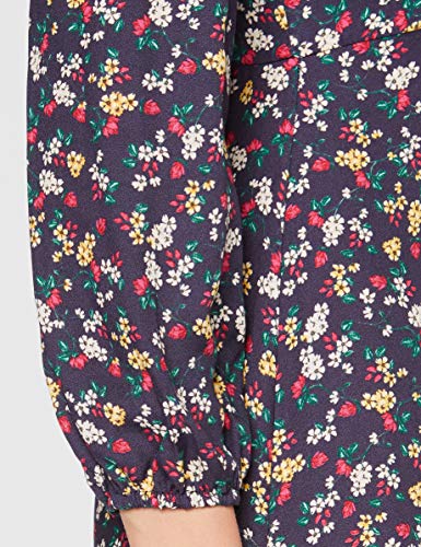Springfield Frq.Vestido Midi Macro Flor-C/19 Vestido de Fiesta, Azul (Blue_Print 19), 40 (Tamaño del Fabricante: 40) para Mujer