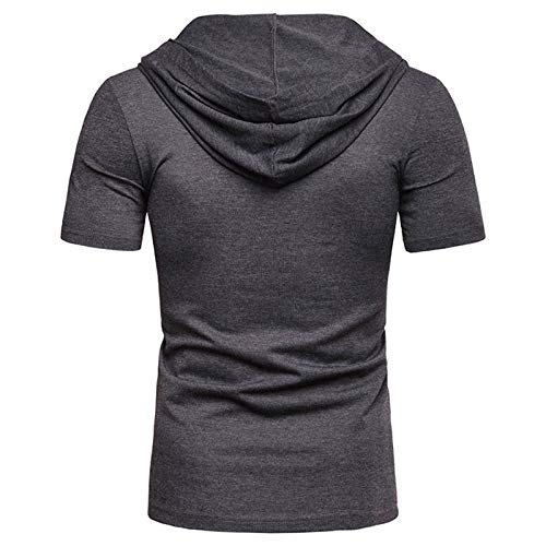 SSBZYES Camisetas con Capucha para Hombre Camisetas De Color Sólido para Hombre Camisetas De Manga Corta para Hombre Camisetas Casuales con Capucha para Hombre, Zapatos De Talla Europea, Sudaderas
