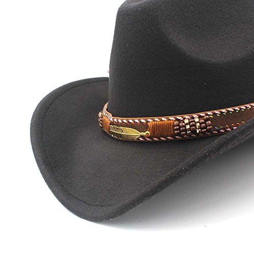 SSLA Moda Mujer Hombres Sombrero De Vaquero Occidental Con Borde Roll Up Fedora Sombrero Hombre Gorras