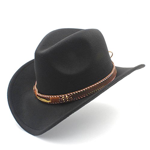 SSLA Moda Mujer Hombres Sombrero De Vaquero Occidental Con Borde Roll Up Fedora Sombrero Hombre Gorras