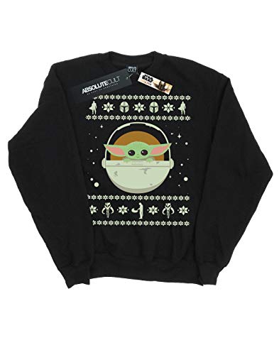 Star Wars Mujer The Mandalorian The Child Christmas Camisa De Entrenamiento Negro Medium
