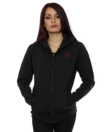 Star Wars Mujer The Rise of Skywalker Sith Trooper Helmet Icon Cremallera Sudadera con Capucha Negro XXX-Large