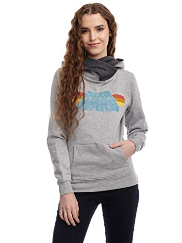 Star Wars Sudadera para mujer con logotipo gris S