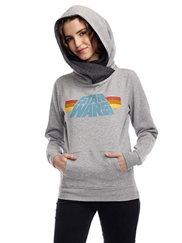 Star Wars Sudadera para mujer con logotipo gris S