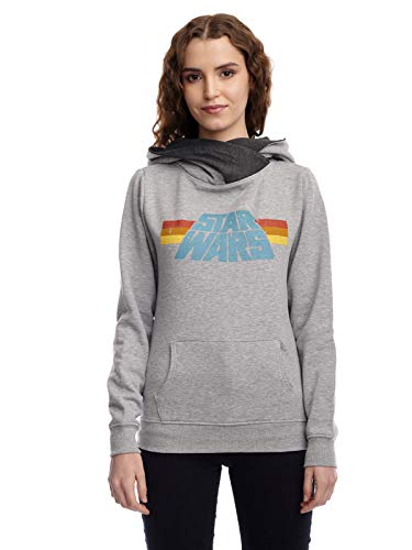 Star Wars Sudadera para mujer con logotipo gris XL