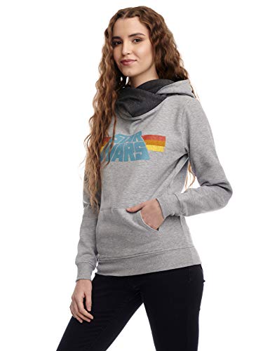 Star Wars Sudadera para mujer con logotipo gris XL