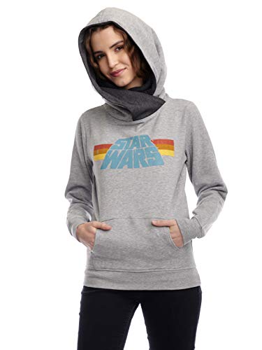 Star Wars Sudadera para mujer con logotipo gris XL