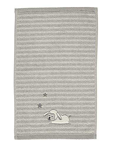 Sterntaler Set para regalo Oveja Stanley, Mini peluche musical, Guante de baño, Toallita infantil, Edad: A partir de 0 meses, Gris/Blanco