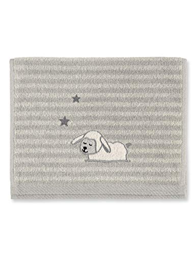 Sterntaler Set para regalo Oveja Stanley, Mini peluche musical, Guante de baño, Toallita infantil, Edad: A partir de 0 meses, Gris/Blanco
