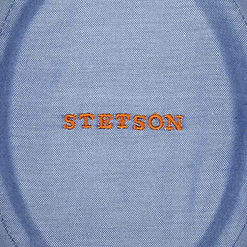Stetson Athens Cotton Porkpie Sombrero Mujer/Hombre - Sombrero de Tela de algodón - Pork Pie Fabricado en Italia - Invierno/Verano - con Forro Interior - Negro 60 cm
