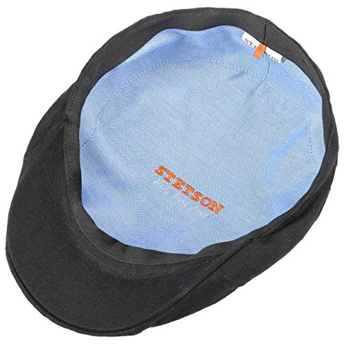 Stetson Gorra Gatsby de Lino Madison Mujer/Hombre - Gorro Ivy con Visera, Forro Primavera/Verano - 59 cm Negro