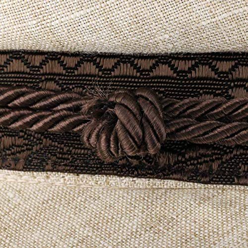 Stetson Gorra Marinera de Lino Riders Mujer/Hombre - Made in Italy algodón Gorro Marinero con Visera Cerrado por atrás, Primavera/Verano - XXL (62-63 cm) Beige Claro