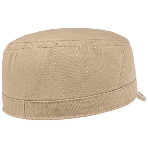 Stetson Gosper Army Urban Cap Mujer/Hombre - Gorra Militar de algodón - Gorra Militar con protección UV - Gorra Verano e Invierno - Gorra Beige Oscuro M (56-57 cm)