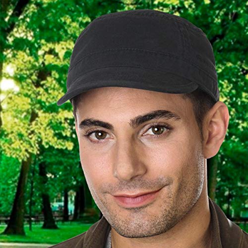 Stetson Gosper Army Urban Cap Mujer/Hombre - Gorra Militar de algodón - Gorra Militar con protección UV - Gorra Verano e Invierno - Gorra Negro XXL (62-63 cm)