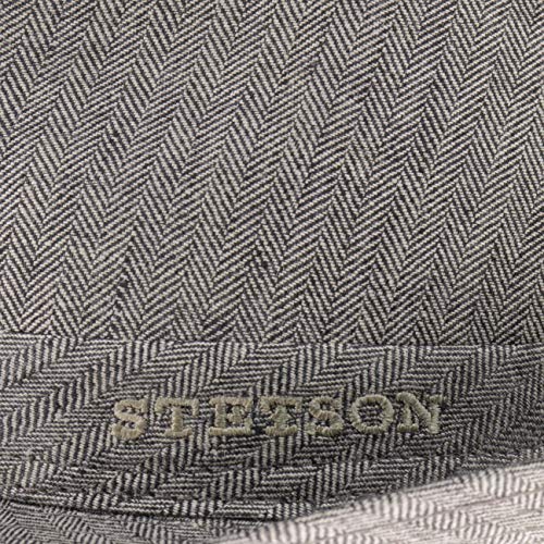 Stetson Osceola Trilby Linen Hat Mujer/Hombre - Made in Italy Sombrero de Verano Lino Hombre con Forro Primavera/Verano - 57 cm Antracita