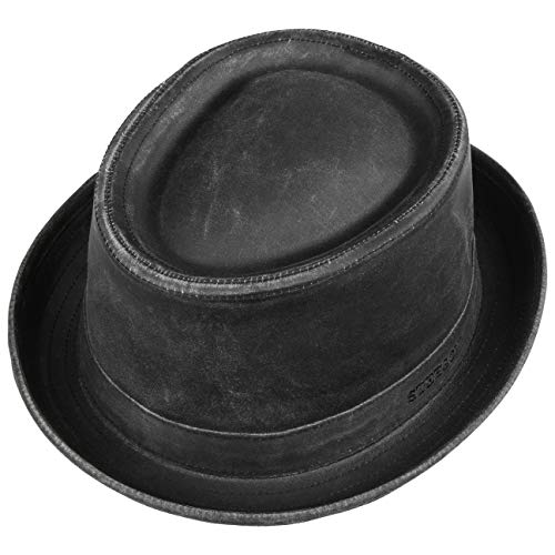 Stetson Pork Pie Odenton Sombrero para Mujer/Hombre - Porkpie de algodón - Fedora Impermeable y con protección Solar - Sombrero de Hombre para Verano/Invierno - Sombrero de