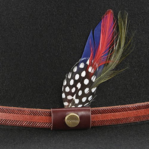 Stetson Rantoul Sombrero de Fieltro para Mujer/Hombre - Sombrero de Exterior Resistente al Agua y la Suciedad Gracias a Asahi Guard - Verano/Invierno - Negro XL (60-61 cm)