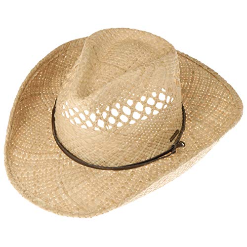 Stetson Sombrero Cowboy Rafia Larimore by pajacinta Barbilla (M (56-57 cm) - Natural)