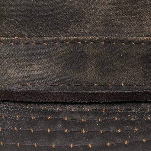 Stetson Sombrero Diaz Mujer/Hombre - de Vaquero Tela Look Vintage con Tira para el mentón, Ribete, Flecos Verano/Invierno - XL (60-61 cm) marrón