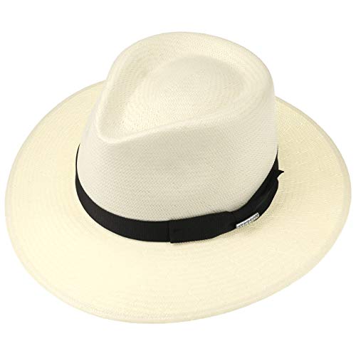 Stetson Traveller Toyo Tokeen Hombre - Sombrero de Paja Sol Outdoor con Banda Grosgrain Primavera/Verano - S (54-55 cm) Natural