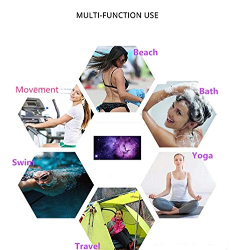Sticker Superb Súper Absorbente Flor Toallas de Playa Suave Poliéster Terciopelo Viajar Deportes Yoga Nadando Toalla Chica Chico Hombre Mujer Verano (Morado, 75 x 150 cm)