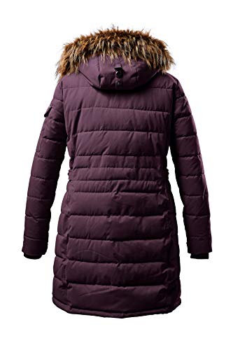 STOY WMN Quilted PRK A Parka con Aspecto de plumón y Capucha Desmontable, Mujer, Berenjena, 54