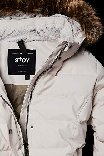STOY WMN Quilted PRK A Parka con Aspecto de plumón y Capucha Desmontable, Mujer, Berenjena, 54