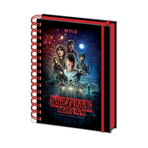 Stranger Things – Cuaderno de notas con espiral A5, multicolor