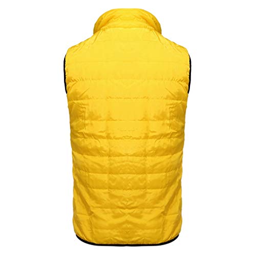 STRIR Chaleco para Hombre Invierno Calor Chalecos Sin Mangas De Plumas Chaquetas Acolchado Cazadoras con Cuello Alto