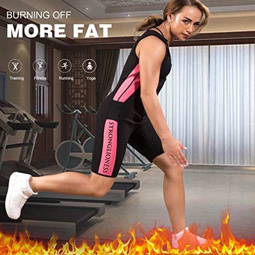 STRONGLIONESS ¡Faja Adelgazante! Traje Sauna De Neopreno Moldeador De Figura Mujer Quema Grasa Suda 3 Veces Mas! Body Shaper Chaleco Compresión Faja Reductora Abdomen Fitness Deporte (Negro, XXL)