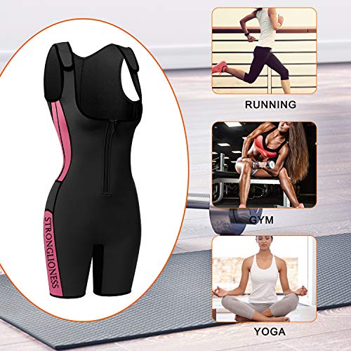 STRONGLIONESS ¡Faja Adelgazante! Traje Sauna De Neopreno Moldeador De Figura Mujer Quema Grasa Suda 3 Veces Mas! Body Shaper Chaleco Compresión Faja Reductora Abdomen Fitness Deporte (Negro, XXL)