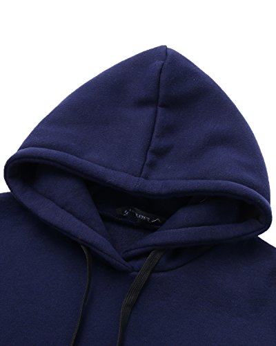 Style Dome Sudadera con Capucha para Mujer Largas Tallas Grandes Jersey Manga Larga Vestidos Sudadera Pullover Invierno Hoodie 001-Azul 6227 XXL