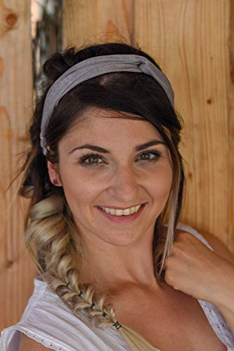 styleBREAKER cinta para el pelo simple monocolor con nudo retorcido y banda elástica, cinta para la frente, head band, señora 04026012, color:Fucsia