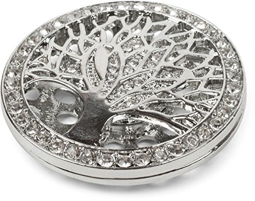 styleBREAKER Colgante de Adorno magnético del árbol de la Vida para chales, pañuelos o Ponchos con Piedras de estrás, Broche, señora 05050029, Color:Plata