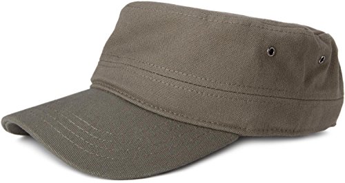 styleBREAKER Gorra en Estilo Militar de Tela de algodón Robusta, Ajustable, Unisex 04023020, Color:Verde Oliva