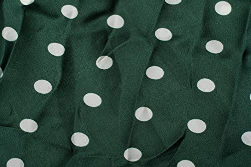 styleBREAKER pañuelo de mujer cuadrado con estampado de lunares, pañuelo para el cuello, pañuelo para la cabeza, bandana 01016171, color:Verde oscuro