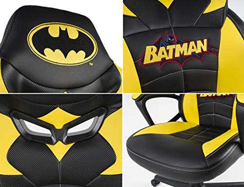Subsonic Batman - Silla gaming junior - asiento gamer para escritorio - sillon de oficina - Licencia oficial DC Comics (PS4)