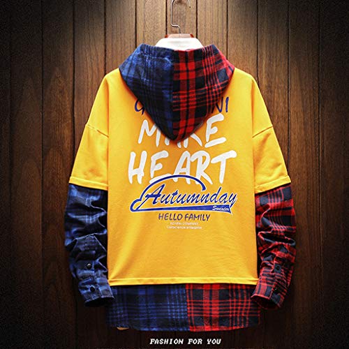 Sudadera con Capucha De Manga Larga De A Rayas para Hombre