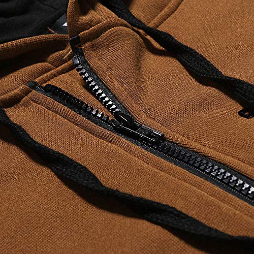 Sudadera con Capucha para Hombre, BBestseller Otoño Invierno Color Sólido Camiseta Calientes Chaqueta de Abrigo Blusa Pullover Streetwear Chándal