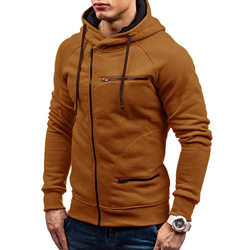 Sudadera con Capucha para Hombre, BBestseller Otoño Invierno Color Sólido Camiseta Calientes Chaqueta de Abrigo Blusa Pullover Streetwear Chándal