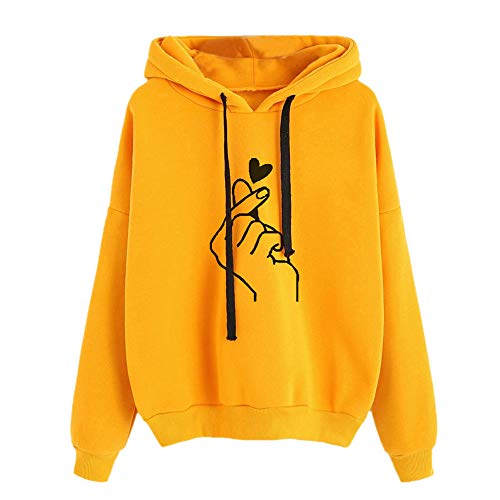 Sudadera con Capucha para Mujer-Sudaderas Mujer Baratas De Manga Larga Estampado Amor Tops Otoño-Invierno Camiseta Hoodie Capucha Pullover