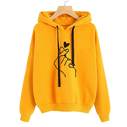 Sudadera con Capucha para Mujer-Sudaderas Mujer Baratas De Manga Larga Estampado Amor Tops Otoño-Invierno Camiseta Hoodie Capucha Pullover