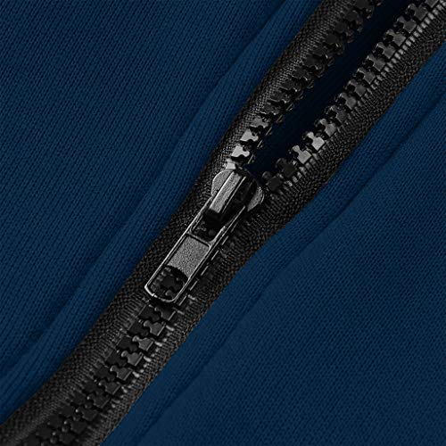 Sudadera con Capucha para Mujer Suelta Tallas Grandes Mujeres Patchwork Chaqueta con Cremallera De Lana Caliente Abrigo De AlgodóN Casual Outwear Sudadera Deportiva riou